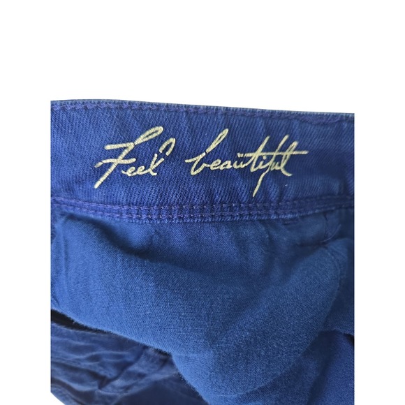 White House Black‎ Market Royal Blue SZ 4 Stretch Slim Leg Cropped Jeans Women's - Picture 5 of 13